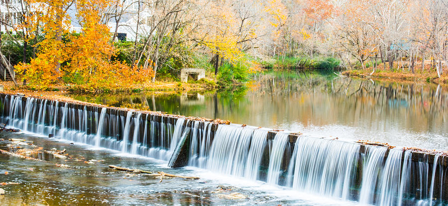 Panorama of Buck Creek In Autumn Photograph by Parker Cunningham