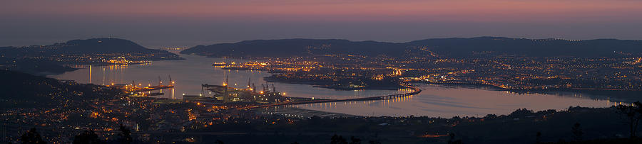 Panorama of Ferrol from Mount Marraxon Galicia Spain Photograph by Pablo Avanzini