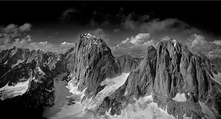 101558 and 101569-Panorama of Kichatna Spires Photograph by Ed  Cooper Photography