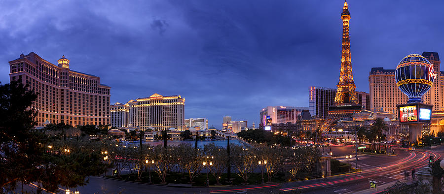 Las Vegas Photograph - Panorama of Las Vegas by Silvio Ligutti
