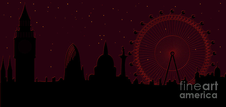 panorama of London Digital Art