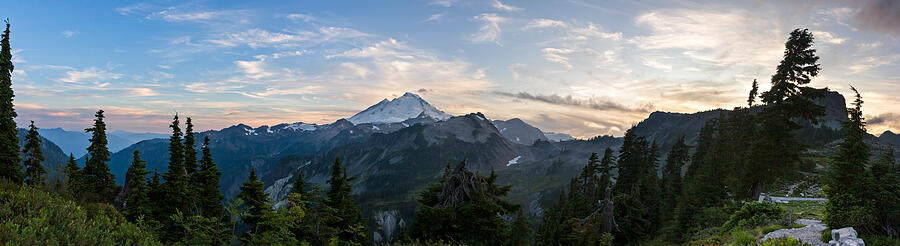 Panorama of Mount Baker Photograph by Michael Russell - Fine Art America