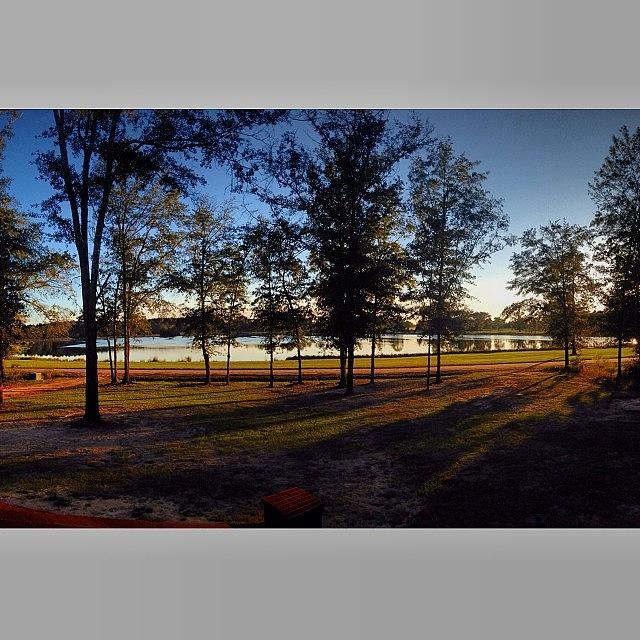 Nature Photograph - Panorama Of My View Yesterday. #lake by Leslie Drawdy ☀