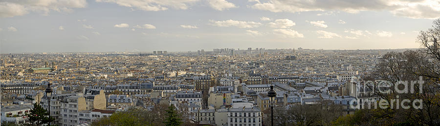 Panorama of Paris from Montmartre 1 Photograph by Perry Van Munster