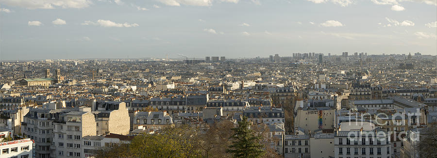 Panorama of Paris from Montmartre 2 Photograph by Perry Van Munster