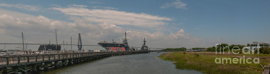 Panorama of Patriots Point Photograph by Dale Powell