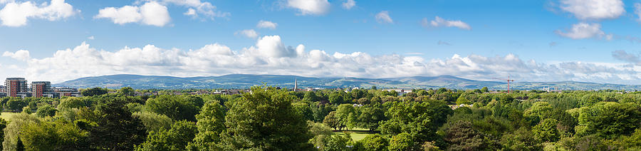 Panorama of Phoenix Park and Wicklow Mountains Photograph by Semmick Photo