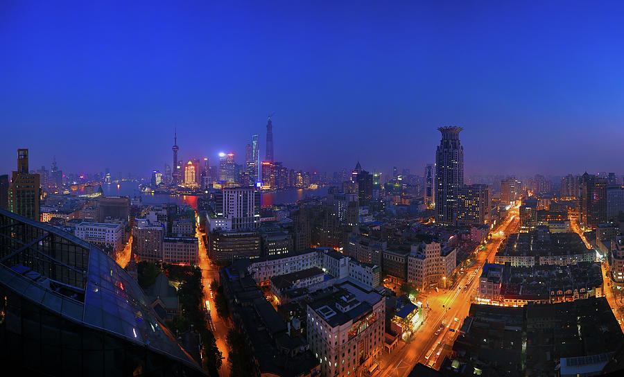 Panorama Of Shanghai Photograph by Genos Image
