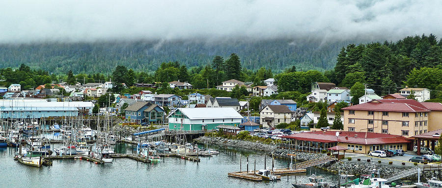 Panorama of Sitka Harbor Photograph by Betty Eich