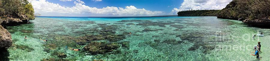 Panorama of Snokeling Beach in New Caledonia Photograph by David Smith