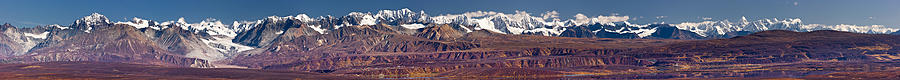 Fall Photograph - Panorama Of The Alaska Range by Kevin Smith