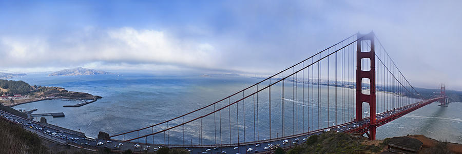 Panorama of the Golden Gate Bridge Photograph by Abram House