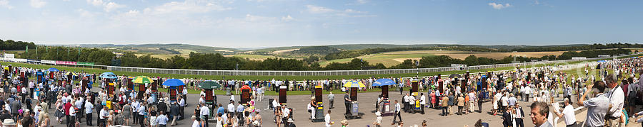 Panorama of the gordon enclosure race course and sussex downs at Photograph by Peter Noyce
