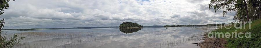 Summer Photograph - Panorama of the Lake Plateliai. Lithuania. by Ausra Huntington nee Paulauskaite