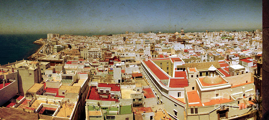 Panorama of the town of Cadiz in Spain Photograph by Perry Van Munster