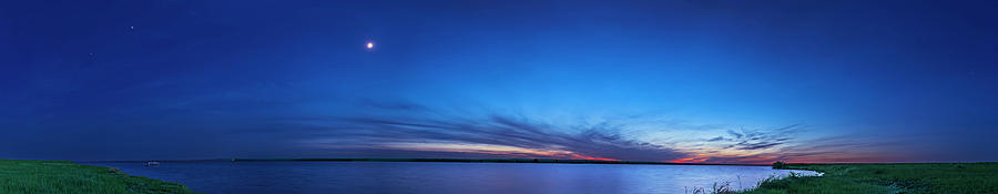 Spring Photograph - Panorama Of The Waxing Crescent Moon by Alan Dyer