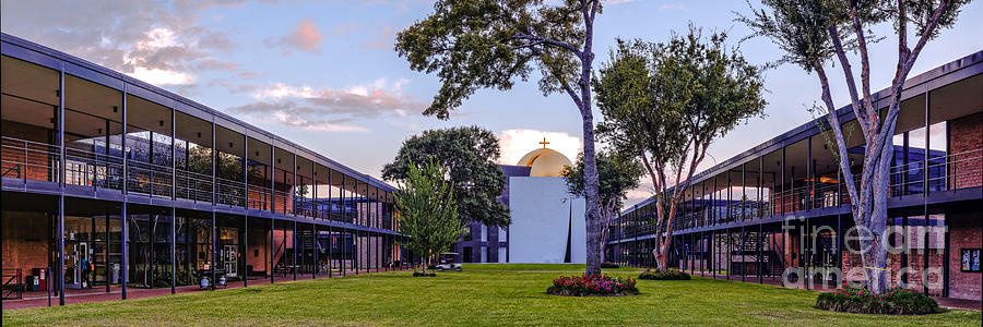 Panorama of University St. Thomas Academic Campus - Montrose Houston Texas Photograph by Silvio Ligutti