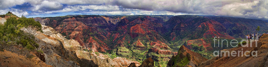 Mountain Photograph - Panorama of Waimea Canyon Hawaii by David Smith