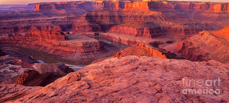 Panorama Sunrise at Dead Horse Point Utah Photograph by Dave Welling