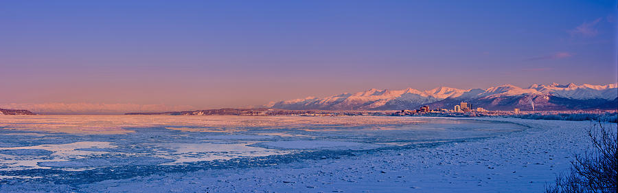 Anchorage Photograph - Panorama View Of The Anchorage Skyline by Kevin Smith