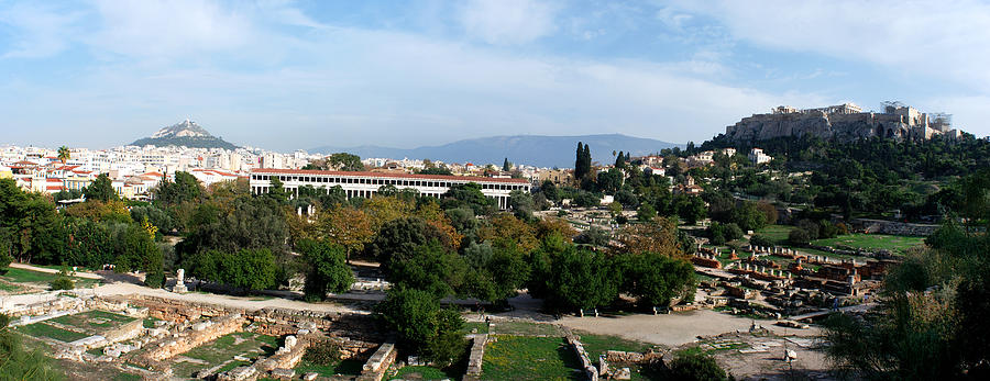 Panorama with Acropolis Photograph by Ramunas Bruzas