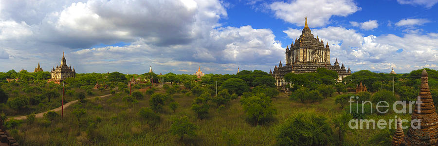 Panorama with view onto majestic That Byin Nyu 12th Century Buddhist Temple Old Bagan Myanmar Burma Photograph by PIXELS  XPOSED Ralph A Ledergerber Photography