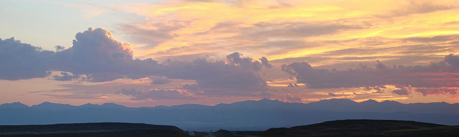 Panorama Wyoming Sunset 2 Photograph by Cathy Anderson