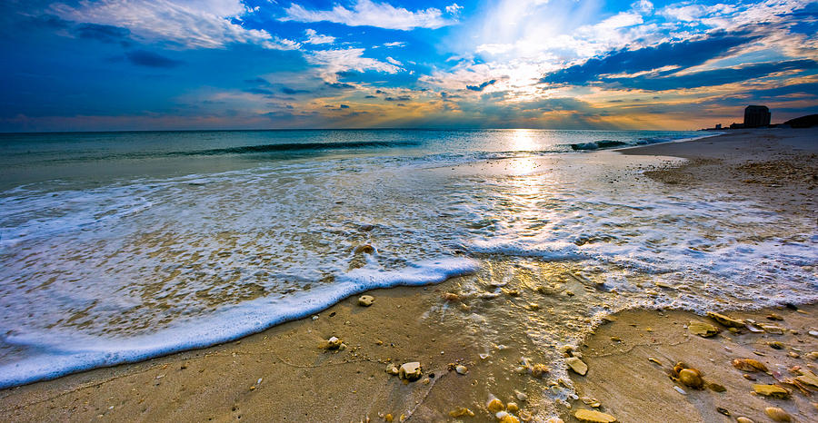 Panoramic Beach Sunset Photograph by Eszra Tanner