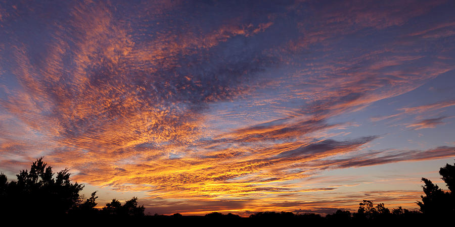 Panoramic Hill Country Sunset Photograph by Paul Huchton