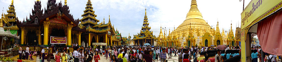 Panoramic Impression Of The Shwedagon Pagoda During The Enlightenment Of Buddha Celebrations Yangon  Photograph by PIXELS  XPOSED Ralph A Ledergerber Photography