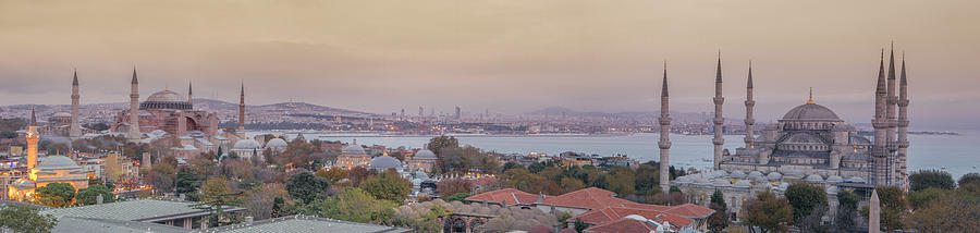 Panoramic Istanbul Mosques Photograph by JulieanneBirch