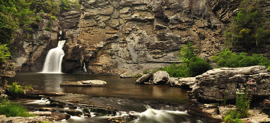 National Parks Photograph - Panoramic Linville Falls by Adam Paashaus
