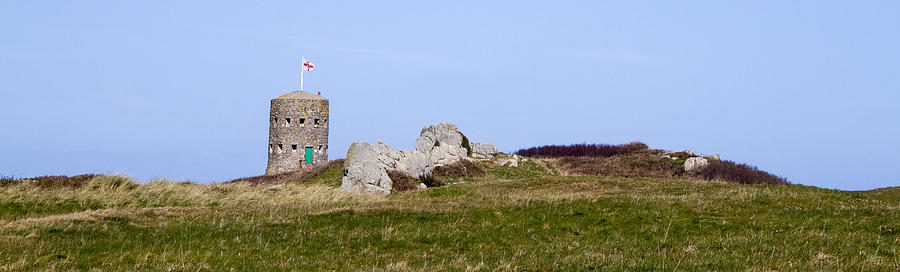 Abstract Photograph - Panoramic loophole towers in Guernsey by Chris Smith