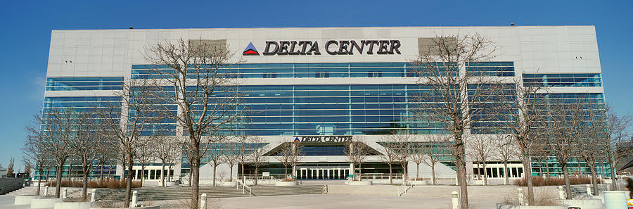 Utah Jazz Photograph - Panoramic Of Delta Center Building by Panoramic Images