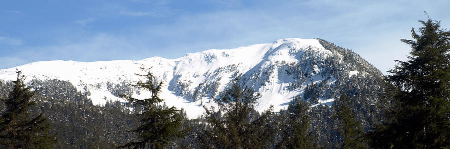 Panoramic of Snowy Mountains in Sitka Alaska Photograph by Jessica ...