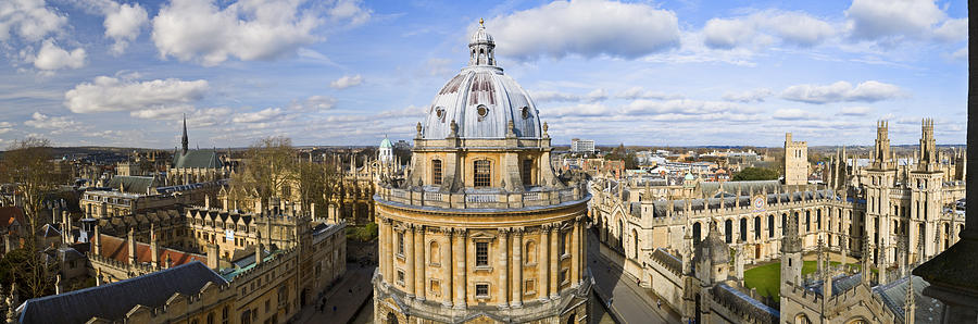 Panoramic photo of the Oxford skyline and Radcliffe Camera Photograph by JayKay57