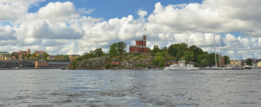 Panoramic seascape with castle Stockholm Sweden Photograph by Marianne Campolongo