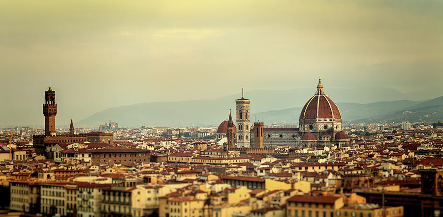Panoramic Shot Of Florence In The Photograph by Sankai