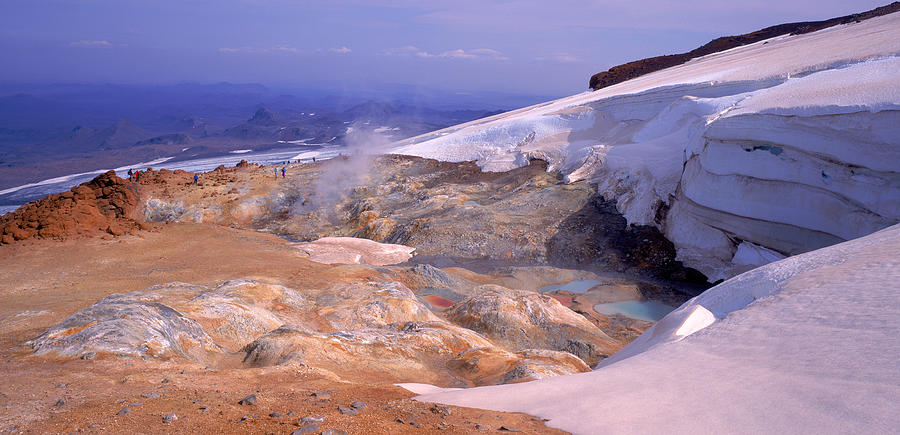 Nature Photograph - Panoramic View Of A Geothermal Area by Panoramic Images