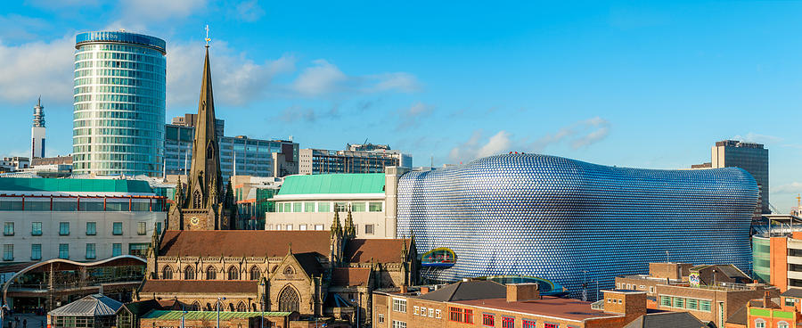 Panoramic view of Birmingham cityscape in England Photograph by ChrisHepburn