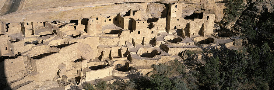 Mesa Verde National Park Photograph - Panoramic View Of Cliff Palace Cliff by Panoramic Images