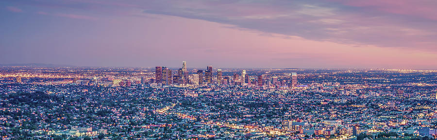 Panoramic View Of Downtown Los Angeles Photograph by Taesam Do