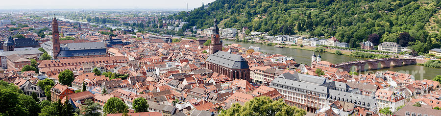 Panoramic view of Heidelberg Germany Photograph by Oscar Gutierrez