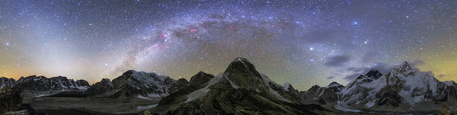 Panoramic View Of Mt. Everest, Khumbu Photograph by Jeff Dai