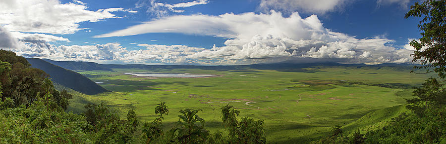 Panoramic View Of Ngorongoro Crater Photograph by John Bryant