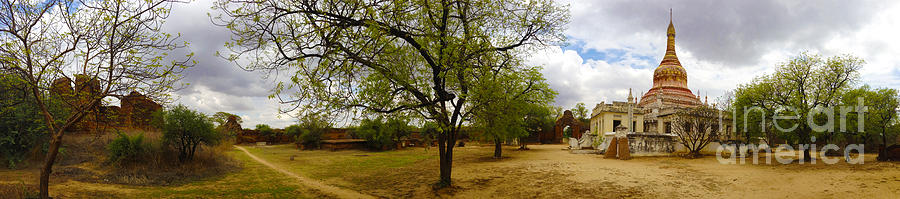 Panoramic View Of Small Monastery Compound Near West Pwazaw Village Bagan Burma Photograph by PIXELS  XPOSED Ralph A Ledergerber Photography