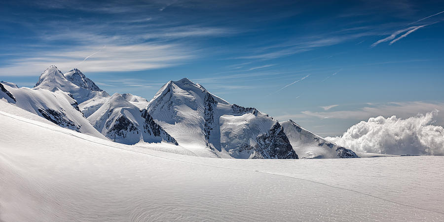 Panoramic View of Swiss Alps at Matterhorn Glacier Paradise, Zermatt, Switzerland Photograph by Kdp