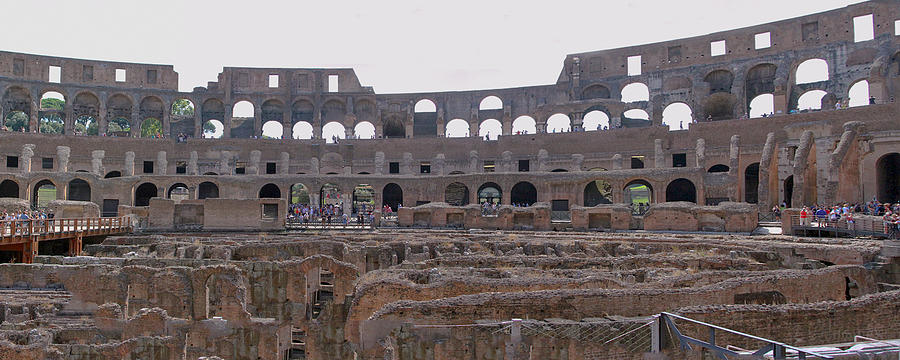 Panoramic View of the Colosseum Photograph by Allan Levin
