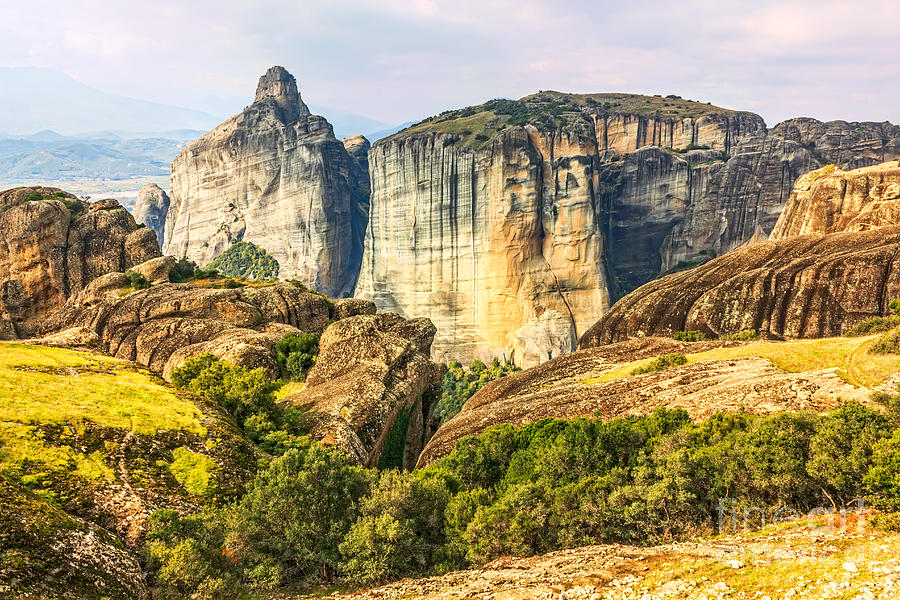 Unique Photograph - Panoramic view on Meteora in Greece. by Dragomir Nikolov