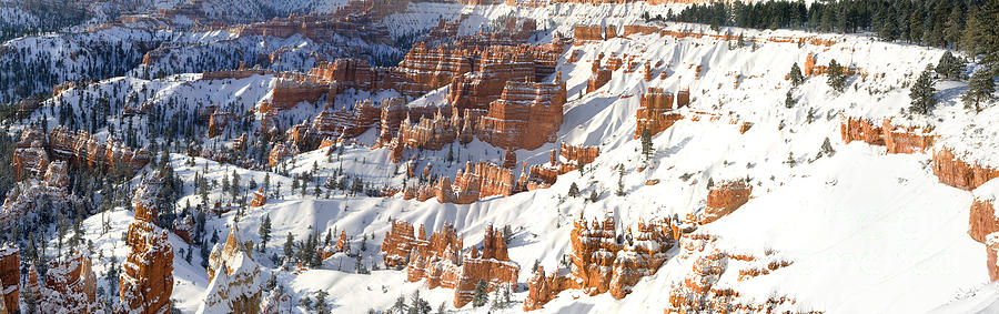 Panoramic Winter Sunrise Sunset Point Bryce Canyon National Park Photograph by Dave Welling